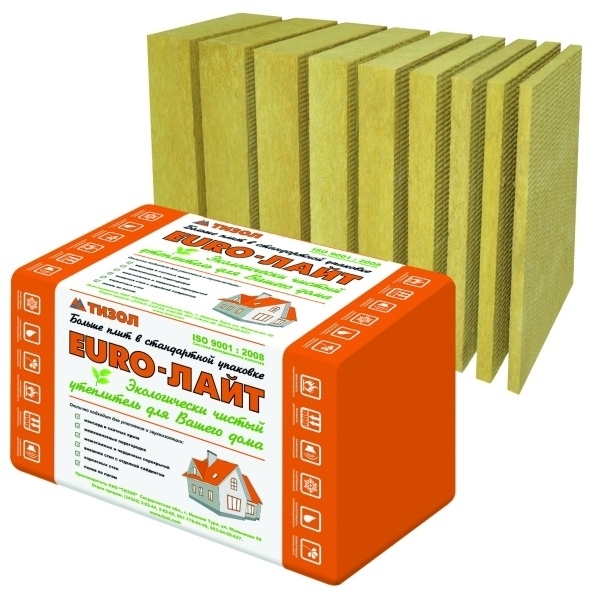 Утеплитель Тизол Евро-Блок 65 1000х600х50 мм, 6 шт. уп