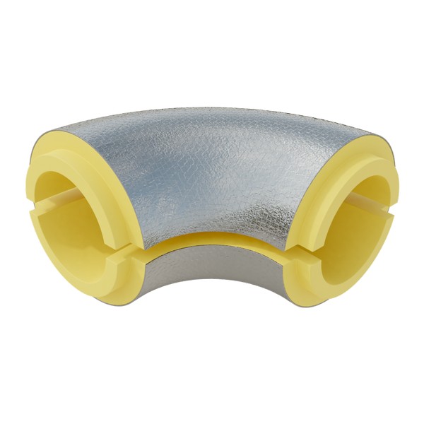 Отвод 45 градусов ППУ 108x40 мм покрытие фольга