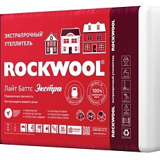 Rockwool Лайт Баттс Оптима (1000*600*50) 10п/6м2/0,3м3/20пач.под